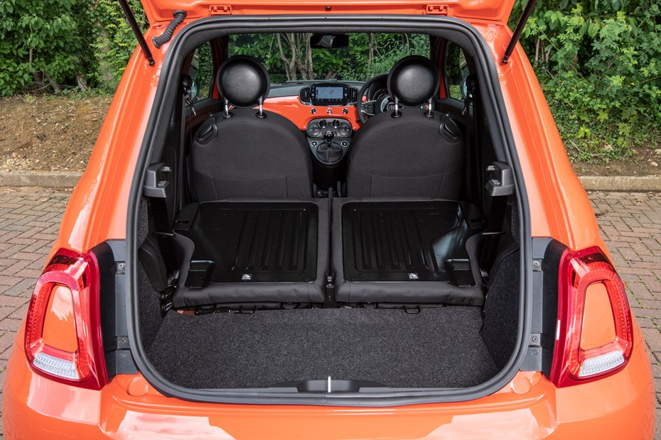 Fiat 500 review - hatchback, boot space with seats down