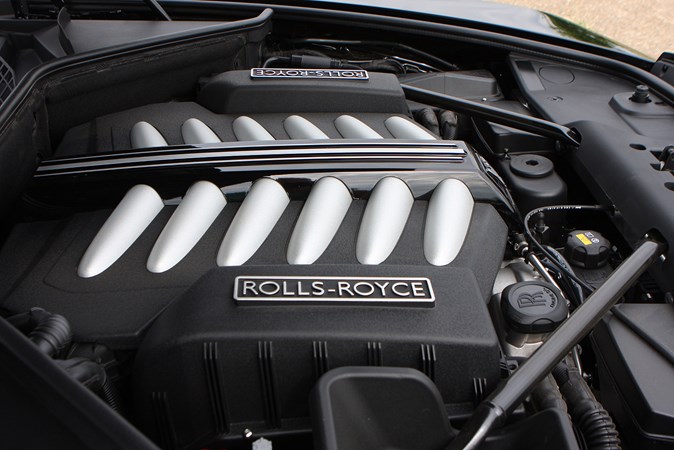 The V12 motor in the Rolls-Royce Dawn