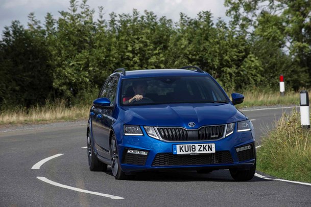 2020 Skoda Octavia Estate vRS driving