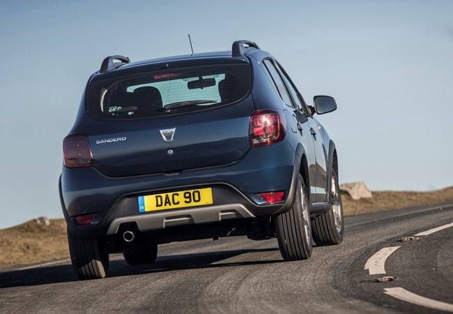 2020 Dacia Sandero Stepway driving rear dynamic