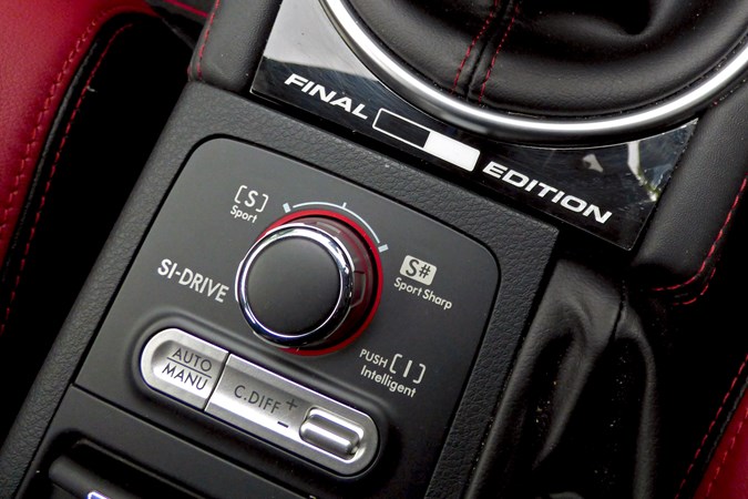 Subaru WRX Final Edition drive modes 2018
