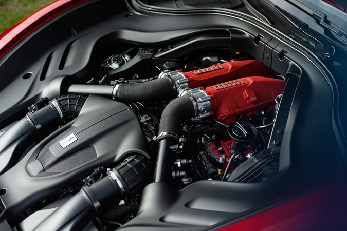 2021 Ferrari Roma V8 engine