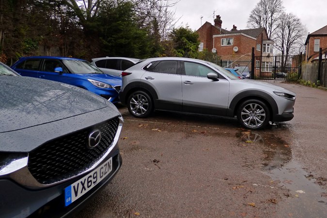 Spotting a silver Mazda CX-30 for the first time