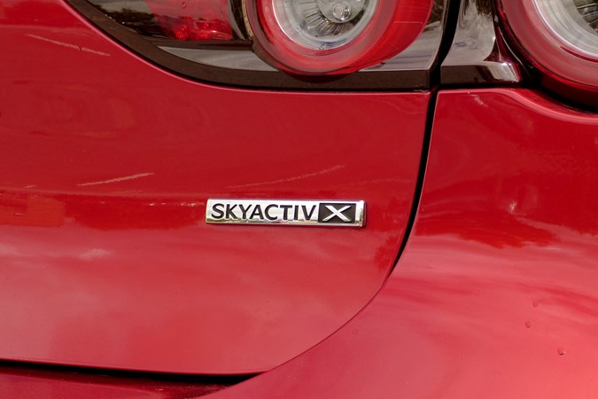 Mazda 3 SkyActiv-X rear badge 2020