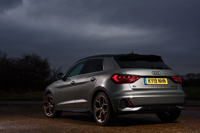 2019 Audi A1 S Line Style Edition, rear, lights on