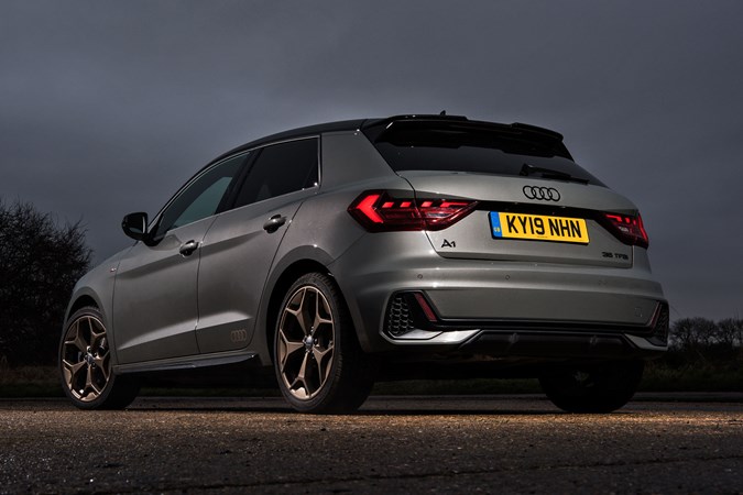 Rear view of the 2019 Audi A1 S Line Style Edition 35 TFSI