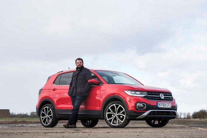 2020 VW T-Cross red front three quarters