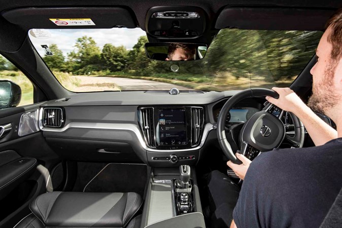 2019 Volvo V60 driving interior