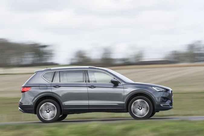 SEAT Tarraco long-term test review - side view, driving through the countryside