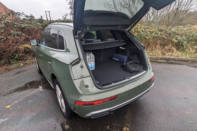 Audi Q5 long-term report: rear three quarter static, boot space, green paint