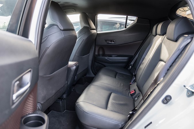 2017 Toyota C-HR rear seat space - white, Excel Hybrid