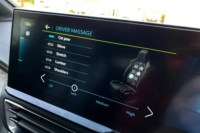 Driver-only massage seat on the Peugeot 3008