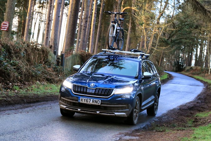 Skoda bike rack driving