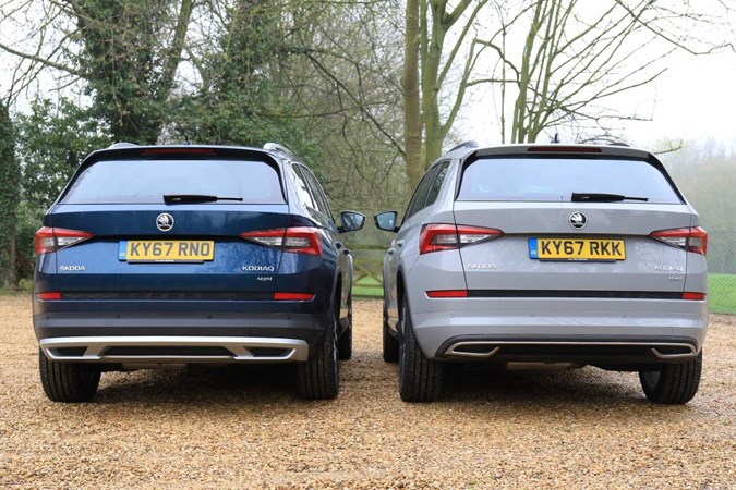 Skoda Kodiaq Scout vs SportLine rear