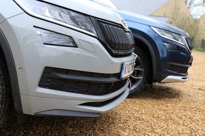 Skoda Kodiaq Scout vs Kodiaq Sportline noses