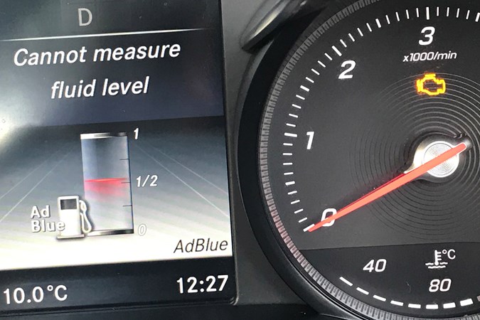 A205 W205 C-Class AdBlue Cannot Measure Fluid Level warning