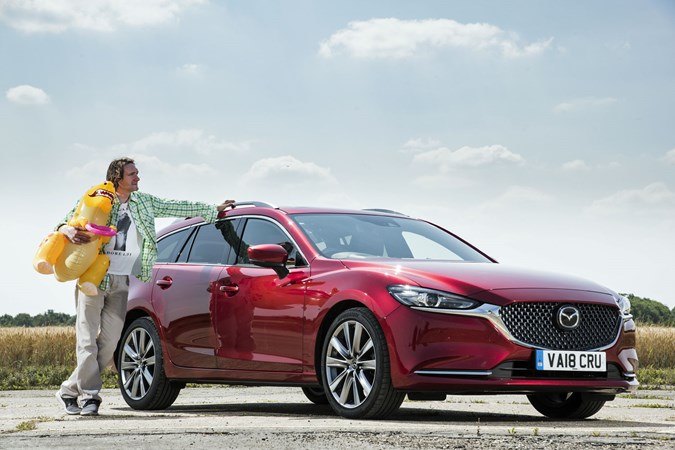 Mazda 6 Tourer long-term review (2018-2019) - front view with dinosaur