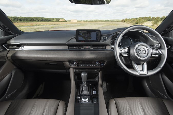 2018 Mazda 6 Tourer long-term test review - interior, showing full dashboard and steering wheel