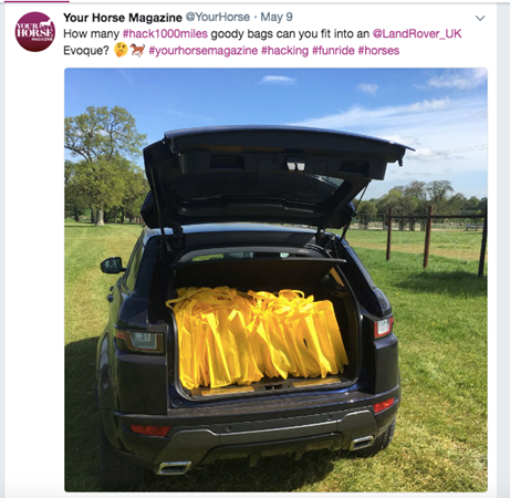 Range Rover Evoque on Your Horse Twitter