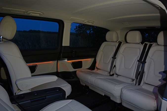 Spacious Mercedes-Benz V-Class cabin