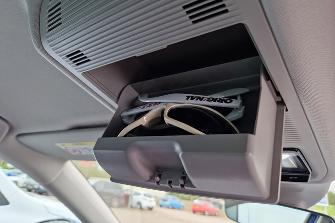 Skoda Octavia long-term test, sunglasses holder with two pairs of sunglasses