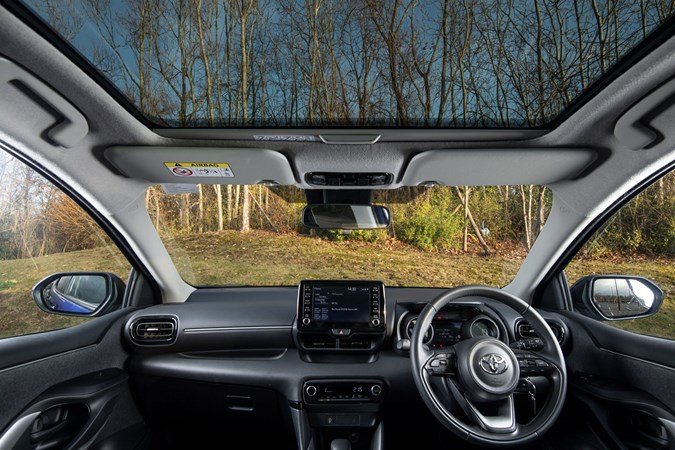 The full length panoramic roof on the Toyota Yaris Design