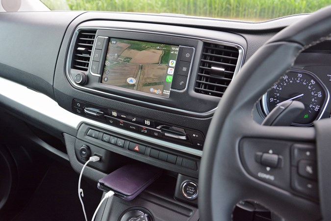 2020 Vauxhall Vivaro Life lacks smartphone storage space