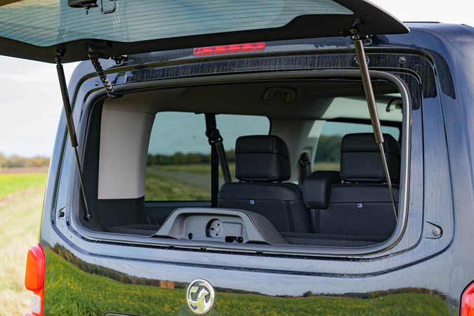 Black 2020 Vauxhall Vivaro Life tailgate hatch