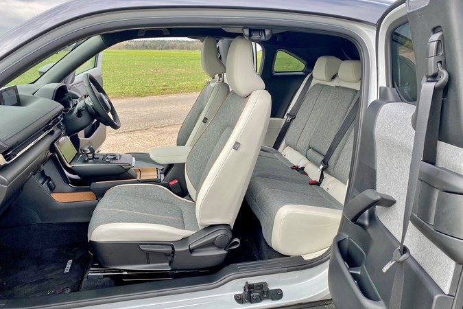 2021 Mazda MX-30 front and rear seats