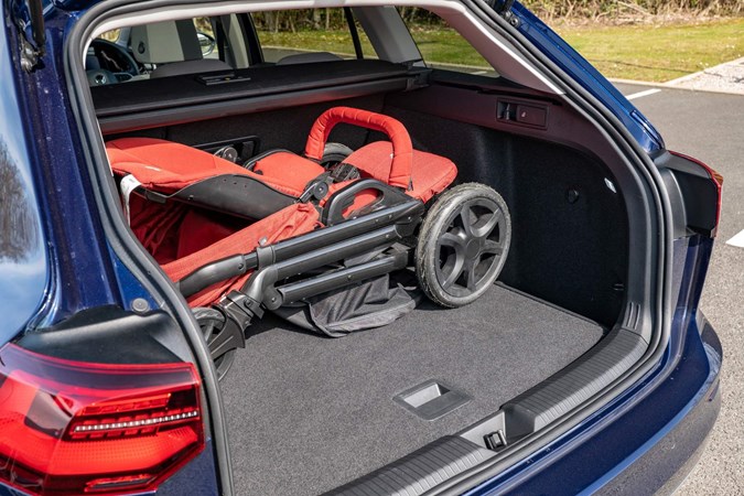 Volkswagen Golf Estate with buggy in boot