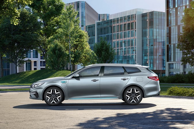 Kia Optima Sportswagon hybrid side