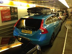 The V60 en route to France, via the Channel Tunnel.