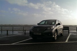 The sea came perilously close to the CR-V, but it all ended well