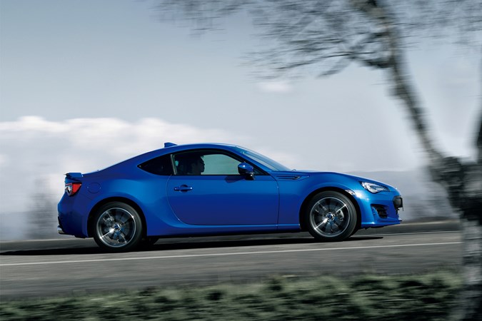 The Subaru BRZ is available in this fetching blue, unlike sister car the Toyota GT86