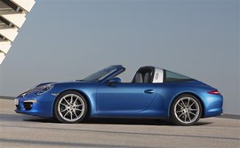 New Posche 911 Targa's roof section retracts back in 19 seconds