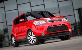 Kia Soul 2014 model has grown in size and will be offered in new colours inlcuding this Inferno Red