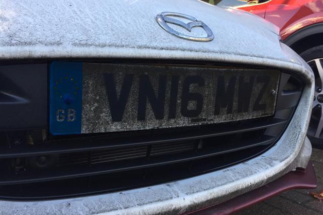 Dirty number plate