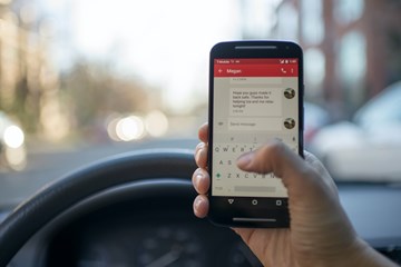 Using a mobile phone when driving