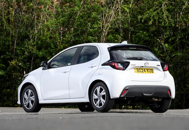 Mazda 2 Hybrid rear three quarters