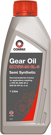 Comma SX1L 1L SX75W-90 GL-5 Semi-Synthetic Gear Oil