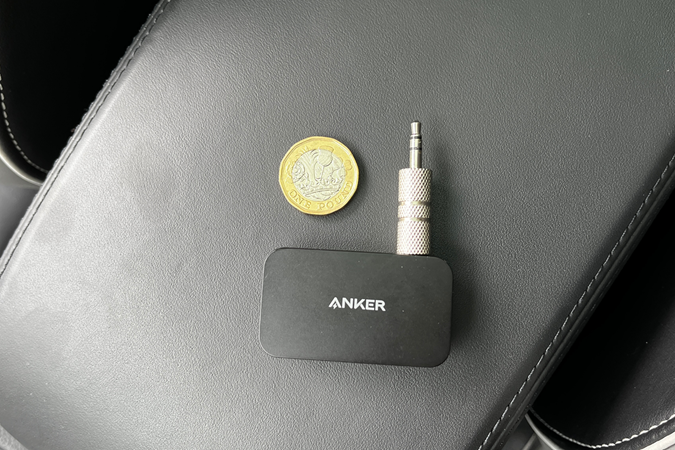 The Anker Soundsync compared to a pound coin