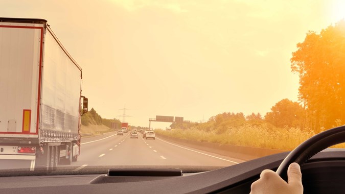 Motorway at sunset - Guide to smart motorways