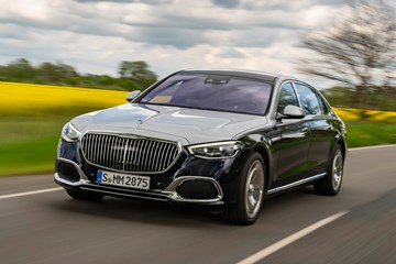 Mercedes-Maybach S580 driving in Germany