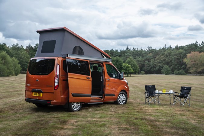 Ford Transit Nugget camping rear 3/4
