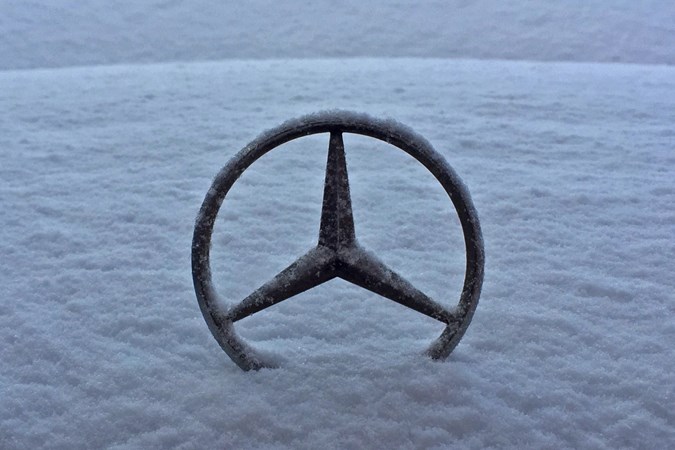 Mercedes-Benz S-Class three-pointed star snow