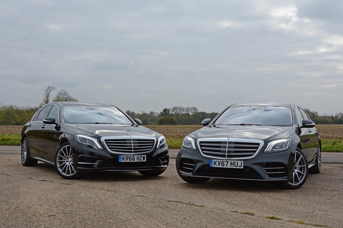 Mercedes-Benz S-Class pre- and post-facelift