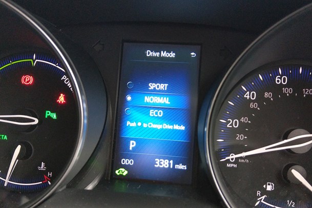 Toyota C-HR has three drive modes: Sport, Eco and default Normal
