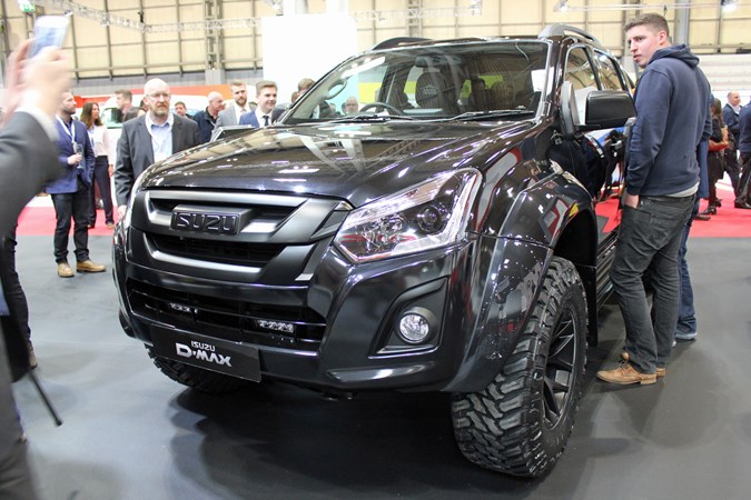 Isuzu D-Max Arctic Trucks Stealth limited edition at the CV Show 2018 - front view