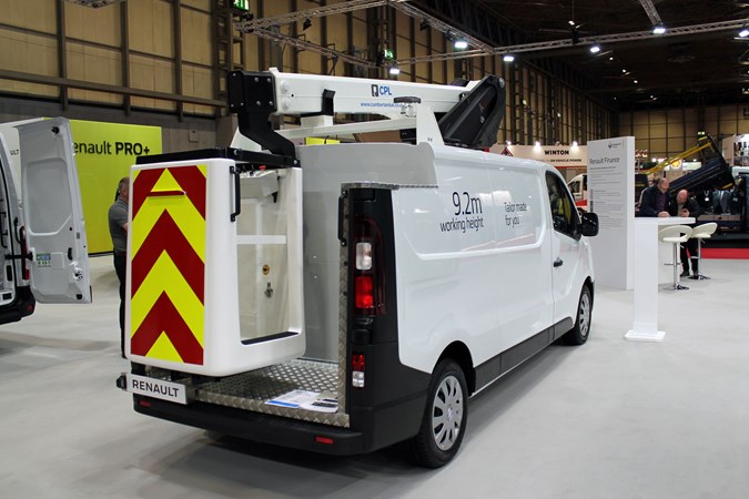 Renault Trafic cherry picker conversion at the CV Show