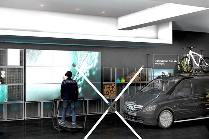 Mercedes Vans launches pop-up store - VR surf experience